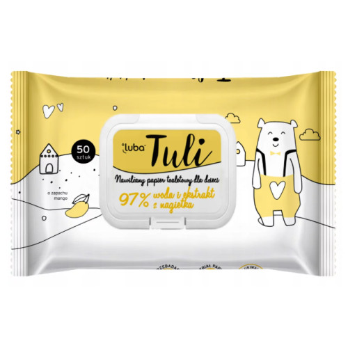 Влажная туалетная бумага для детей Luba Tuli "Манго", 50 шт